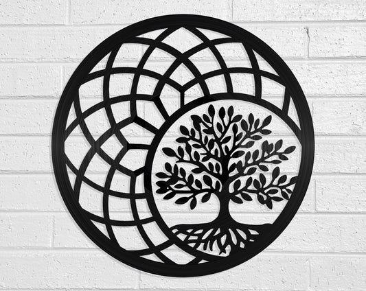 Geometric Tree of Life - revamped-records - vinyl-record-art - nz-made