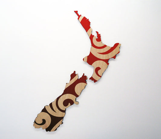Maori Koru NZ Wood Print - revamped-records - vinyl-record-art